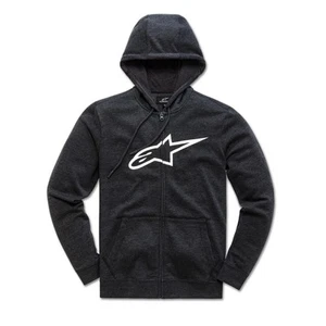 felpa alpinestars ageless II flece con cappuccio nera bianca - Picture 1 of 1