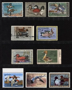 1980-89 USED RW47-RW56 Duck Stamps RW48 RW49 RW50 RW51 RW52 RW53 RW54 RW55 RW56 - Picture 1 of 12
