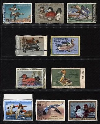 1980-89 USED RW47-RW56 Duck Stamps RW48 RW49 RW50 RW51 RW52 RW53 RW54 RW55 RW56 - Image 1 of 4