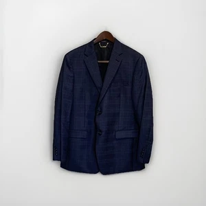 Donald Trump Signature Collection Suit Jacket Mens 42R Blue Plaid Wool Silk - Picture 1 of 12
