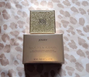 Jouer MOLTEN GLOW Face & Body Highlighter 7g / .25 Oz Kabuki Brush - NIB - Picture 1 of 6