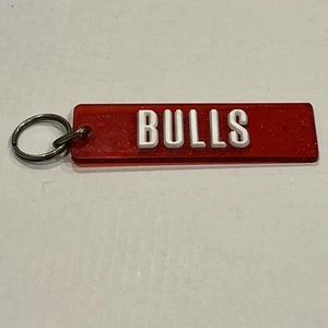 Chicago Bulls Vintage acrylic key ring 5” Red And White Promo - Picture 1 of 4
