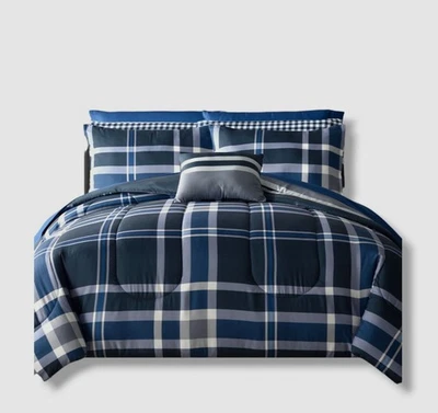 Fairfield Square Blue Reversible 12-Piece Sunham Wilson Comforter Set, Queen - Image 1 of 4