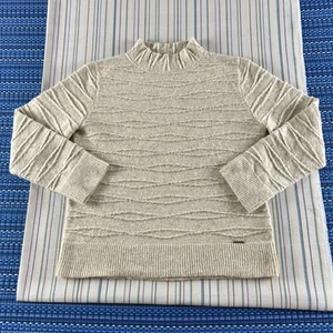 KUNA Sweater Womens Small Oatmeal 100% Baby Alpaca Gorpcore Stealth Wealth #8778 - Picture 1 of 11