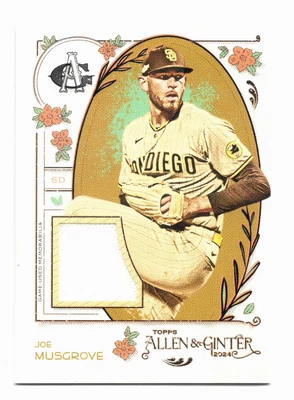 2024 Topps Allen & Ginter Joe Musgrove Relic Memorabilia Card No. AGR-JMU - Image 1 of 2
