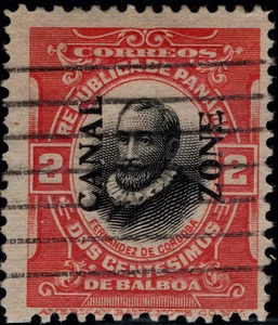 Canal Zone Stamp Scott # 53 Used Fine - 2 Cents Portrait with Type IV Overprint - Picture 1 of 1