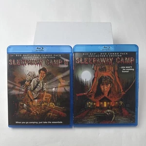 Sleepaway Camp 1 and 2 Scream Factory Blu Ray Only Lot - Dvd Disc Missing - Picture 1 of 7