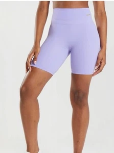 Gymshark Damen High Waist Bike Shorts Farbe Flieder Größe XS - Bild 1 von 5