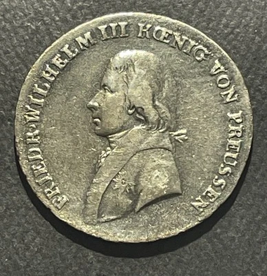 Germany (Prussia) 1802-B Thaler Silver Coin: Friedrich Wilhelm III - Image 1 of 2