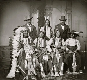Sioux Indians Spotted Tail Standing 1875 Old Photo Print - Picture 1 of 1