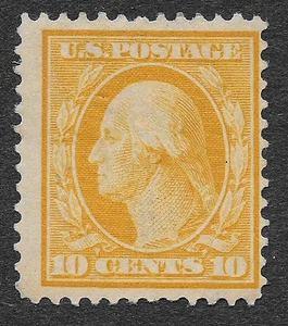 US Scott #381 MH 10c Yellow Washington SCV $85 - Picture 1 of 2