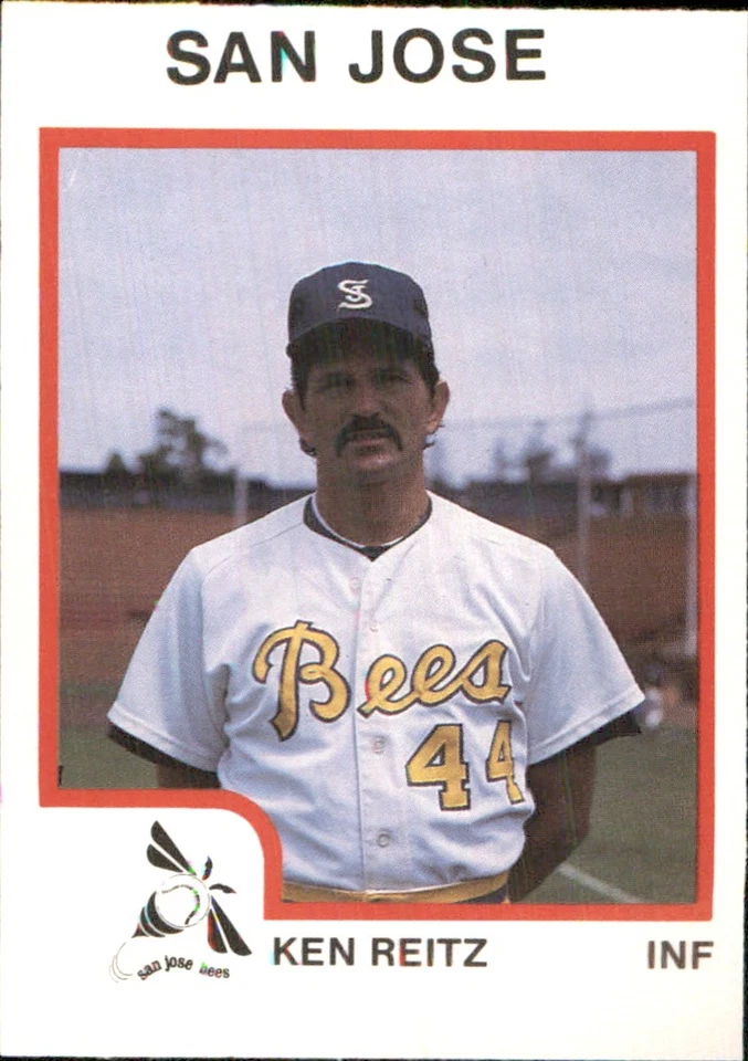 Ken Reitz 1987 ProCards #2193 RC San Jose Bees *AutographDen* - Image 1 of 2