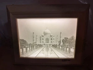 Lithophanie "Taj Mahal" In Buchenholzrahmen - Bild 1 von 5