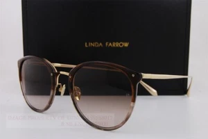 Brand New Linda Farrow Sunglasses CALTHORPE LFL/251S 096 Caramel Horn/Brown - Picture 1 of 8