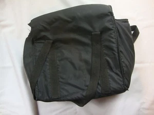 Borsa a tracolla porta pranzo nera senza marchio bianca interna chiusura cerniera cibo - Foto 1 di 2