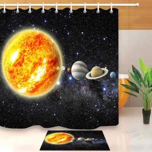 Revestidor de cortina de ducha de poliéster impermeable para baño Galaxy Wonder resistente al agua - Imagen 1 de 8