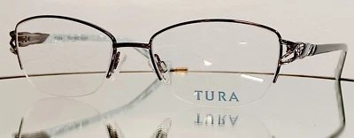 Original TURA R564 GUN Eyeglasses GUNMETAL/BLACK New Metal 52-17-135 Semirimless - Image 1 of 4