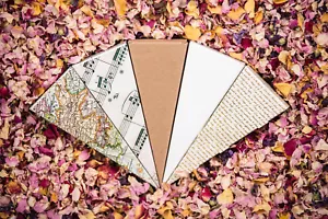 Wedding Confetti Cones Music Maps Love Letters Kraft White - Picture 1 of 3