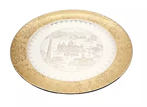 Plato Sabin Crest-O-Gold Garantizado Oro 22K Iowa De Colección Maíz Des Moines - Imagen 1 de 17