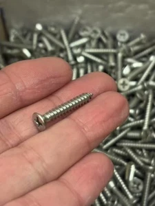 Self Tapping Screws. 316L Stainless Steel. No Rust, M 4 X 25, 10 Pack - Picture 1 of 3
