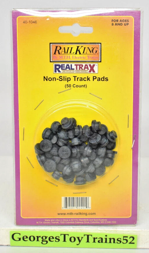 MTH REALTRAX O GAUGE PACK OF 50 NON-SLIP RUBBER TRACK PADS  40-1046 NIP MSRP $8 - Image 1 of 1