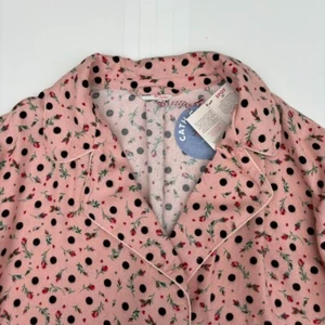 CATH KIDSTON PINK SPOT BRUSHED COTTON ROBE DRESSING GOWN. MEDIUM. NEW WITH TAG - Picture 1 of 3