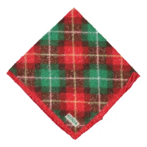 NWT RODA Textured Red and Green Plaid Check Print Pocket Square - Picture 1 of 3