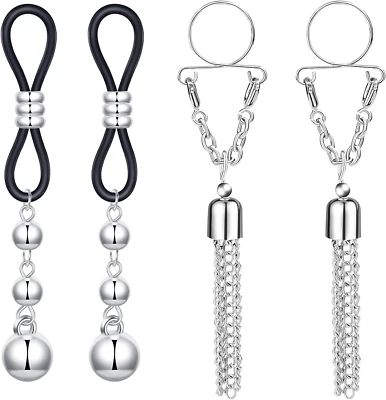 Fake Brustwarzenpiercing Nippelpiercing Nippelschmuck Non-Pierced Chirurgenstahl - Bild 1 von 2