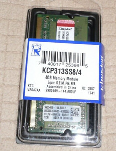 Kingston 4 GB Laptop SODIMM DDR3 RAM Memory Module Upgrade PC3 10600 KCP313SS8/4