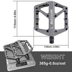 MTB Platform Pedals Bicycle Bearing Pedal Road/Mountain Bike Flat Pedal 9/16" US - Picture 1 of 64