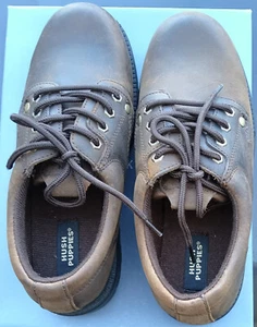 Hush Puppies Mens Genuine Leather Lace Up Shoes Brown - Picture 1 of 5