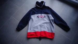Herren Sweatshirt/Hoodie in den Farben dunkelblau, grau, rot, Gr. S, 100% BW - Bild 1 von 7