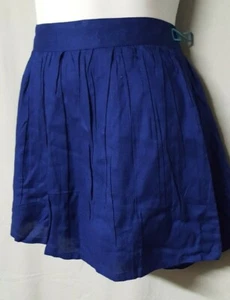 Eye Candy Blue Skort Skirt Rayon Mini Size Large 28" Waist - Picture 1 of 5