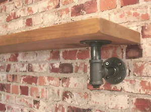 Tee Nut Style Steel Pipe Industrial Shelf Support Bracket 1 par DIY - Vintage - Imagen 1 de 5