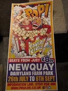 Newquay Cornwall Paulos circus poster cirque Affiche plakat circo - Picture 1 of 1
