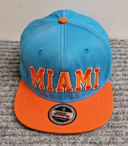 No Fear Miami Baseball Cap Snapback Hat Blue Orange Peak - Picture 1 of 14