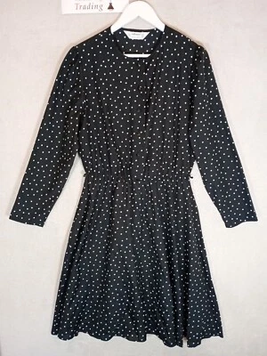 Vestido St Michael Marks Spencer para mujer años 80 negro blanco Reino Unido 12-14 vintage Foto 1 de 4