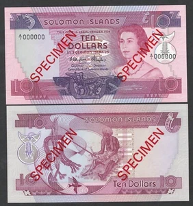 Solomon Islands 10 dollars 1984 year P-11 UNC Specimen - Picture 1 of 1