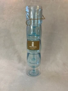 8 oz Aqua Blue Acrylic Goblets - Stackable Wine Glasses for Indoor & Outdoor - Picture 1 of 4