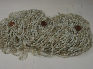 2 Pounds White Color India Handmade Glass Spacer Beads Bulk Lot (QKP-10) ⭐ - Picture 1 of 8