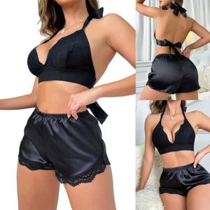 Women Sexy-Lingerie Sleepwear Soft Pajamas Set Babydoll Nightwear Underwear US - Picture 1 of 39
