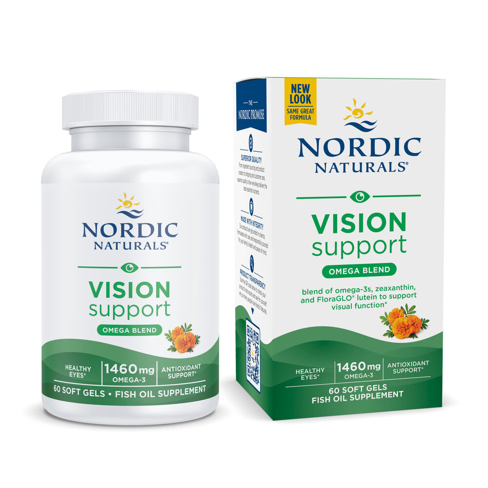 Nordic Naturals Omegas for Vision - Zeaxanthin & FloraGLO Lutein, Lemon, 60 Ct