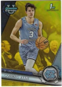 Cormac Ryan 23/24 Bowman Chrome U University 1st YELLOW Refractor / 75 - Bild 1 von 2