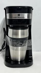 ๐ฅ Cook's Essentials Single-Serve Coffee Maker w/ Tumbler in Black - Picture 1 of 4