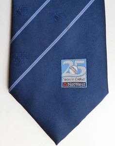 25 Years in Cricket tie Nat West NatWest bank National Westminster blue - Picture 1 of 3