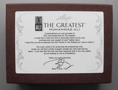2012 Leaf The Greatest MUHAMMAD ALI SEALED BOX w/ Autograph * 1/1 every 3 Boxes  - Image 1 of 2