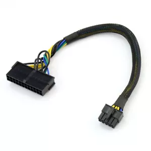 AYA 12-Inch 24-Pin Female to 10-Pin Male ATX Main PSU Power Supply Adapter - Picture 1 of 4