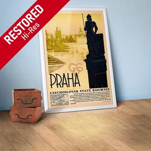 Prague, Czech, 1920s — Retro vintage travel poster, art deco poster - Picture 1 of 11