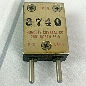 Vintage Hundley Quartz Crystal Co Kansas 3740 KC Frequenzstandard - Bild 1 von 6