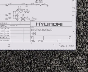 Hyundai 40D-9 Forklift Lift Truck Electrical Wiring Diagrams Schematic Manual - Picture 1 of 1